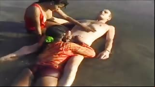 Big White Guy and Indian Babes On the Beach - Indian Sex Compilation 
